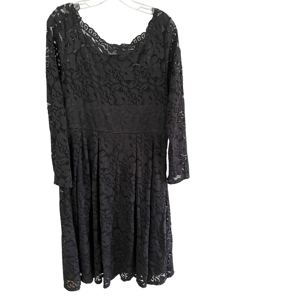 Dress Black Lace M A-Line Long Sleeve Goth Vintage-Inspired Occasion Witchy